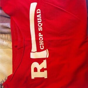 Red Rutgers Chop Squad T-Shirt XL